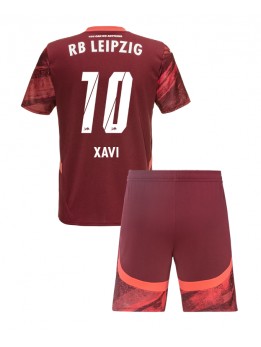 RB Leipzig Xavi Simons #10 Auswärts Trikotsatz für Kinder 2024-25 Kurzarm (+ Kurze Hosen)